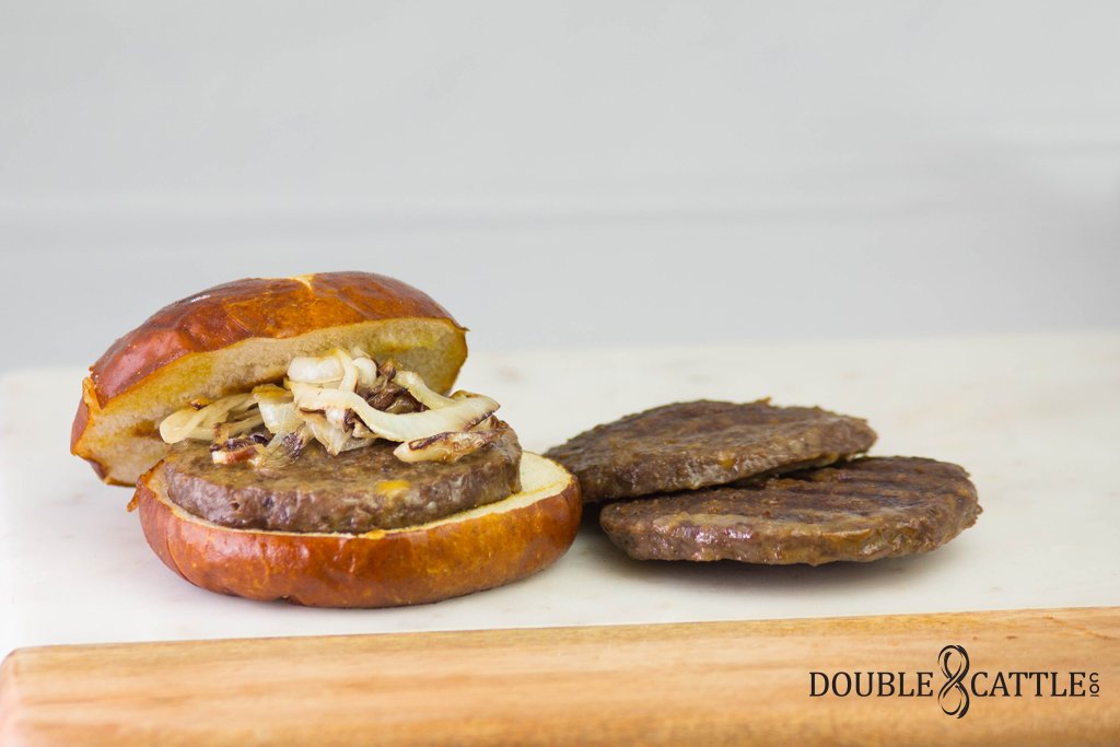 Wagyu Beef Philly Cheese Steak Burger Patties